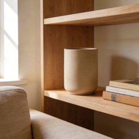 Matte Finish Ceramic Cylinder Decorative Vase